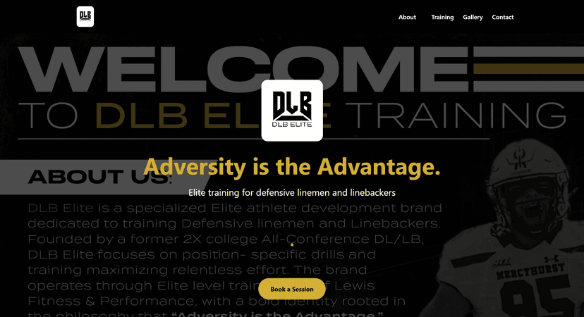 DLB Elite - Athletic Training Website preview