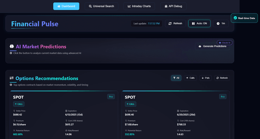 Financial Pulse - Stock Market Dashboard preview
