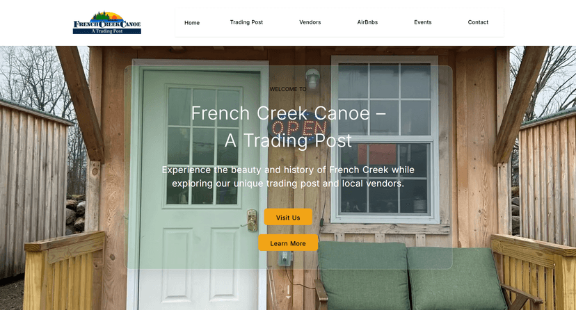 FrenchCreek Canoe Website preview
