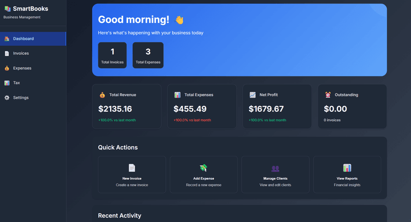 SmartBooks - Invoice & Tax Assistant PWA preview